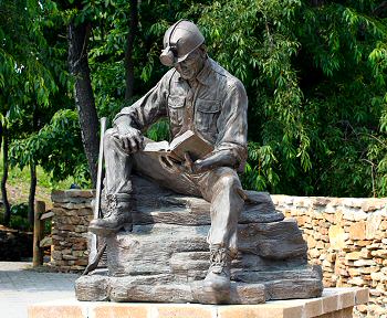 Miner statue at Monument for Life